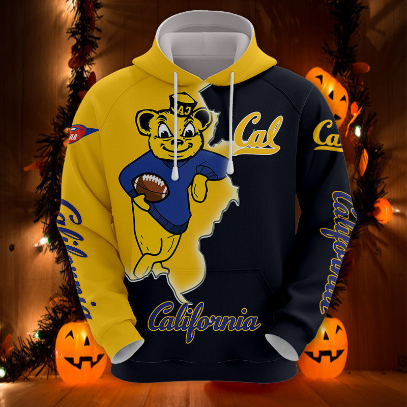 California Golden Bears Hoodie Mascot Printed Unisex College Streetwear